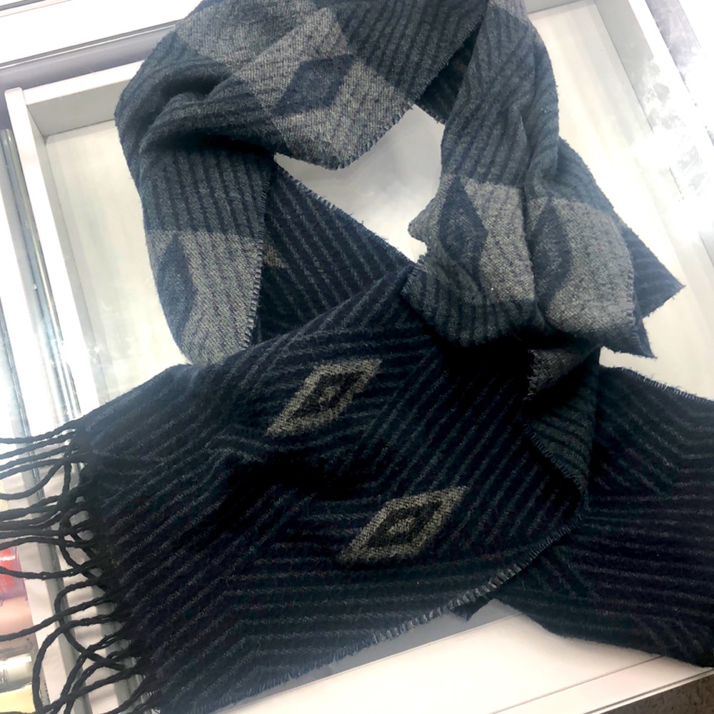 Navy and Gray Cashmink Scarf